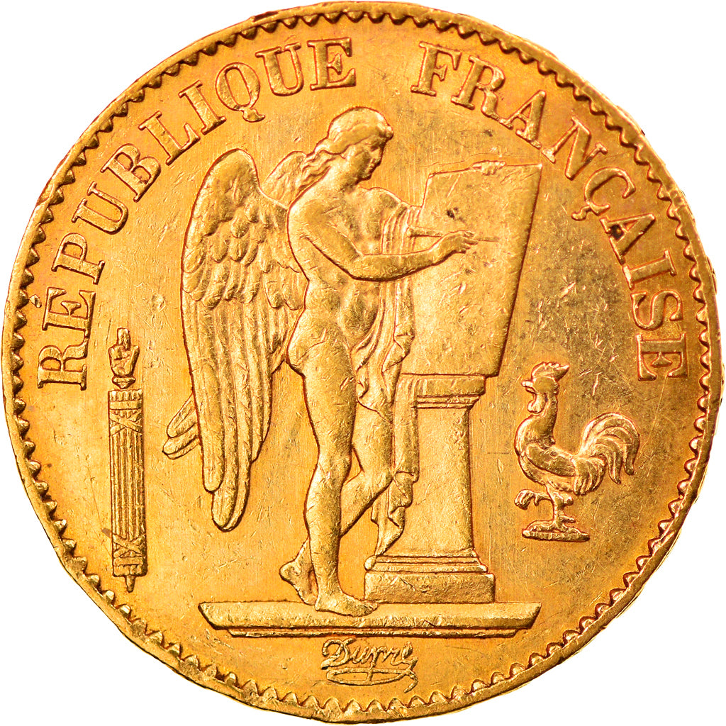 Monnaie, France, Génie, 20 Francs, 1876, Paris, TTB+, Or, Gadoury:1063, KM:825