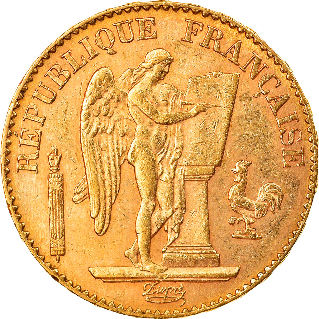 Coin, France, Génie, 20 Francs, 1896, Paris, AU(50-53), Gold, KM:825