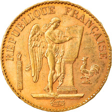 Coin, France, Génie, 20 Francs, 1896, Paris, AU(50-53), Gold, KM:825