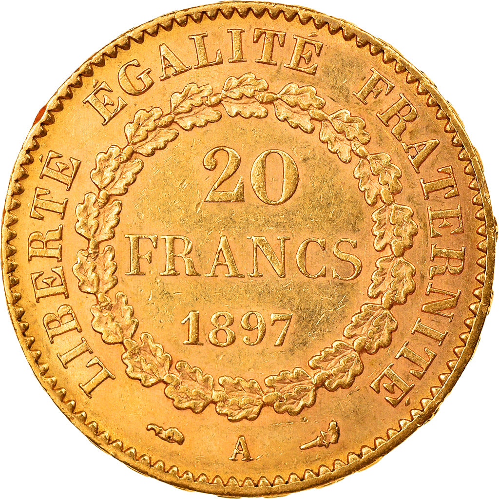 Monnaie, France, Génie, 20 Francs, 1897, Paris, TTB+, Or, Gadoury:1063, KM:825