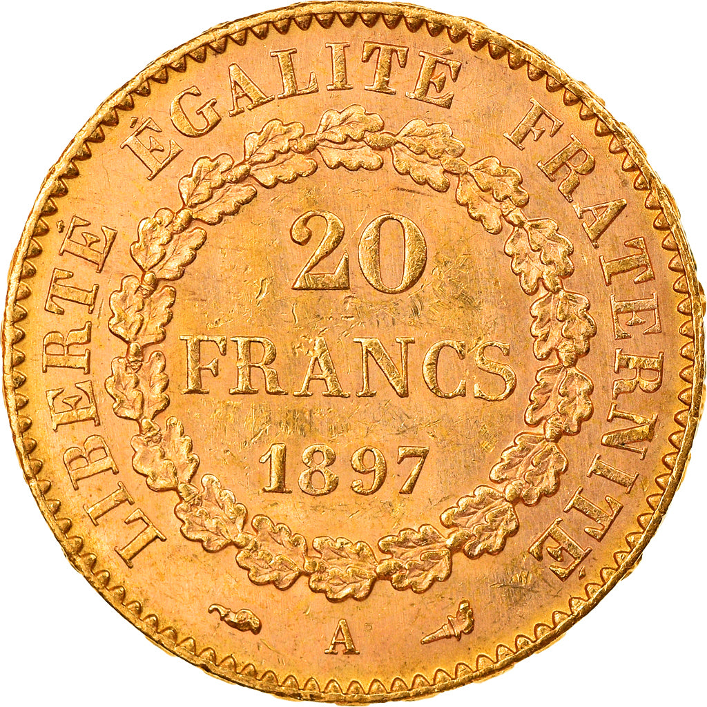 Münze, Frankreich, Génie, 20 Francs, 1897, Paris, SS+, Gold, KM:825