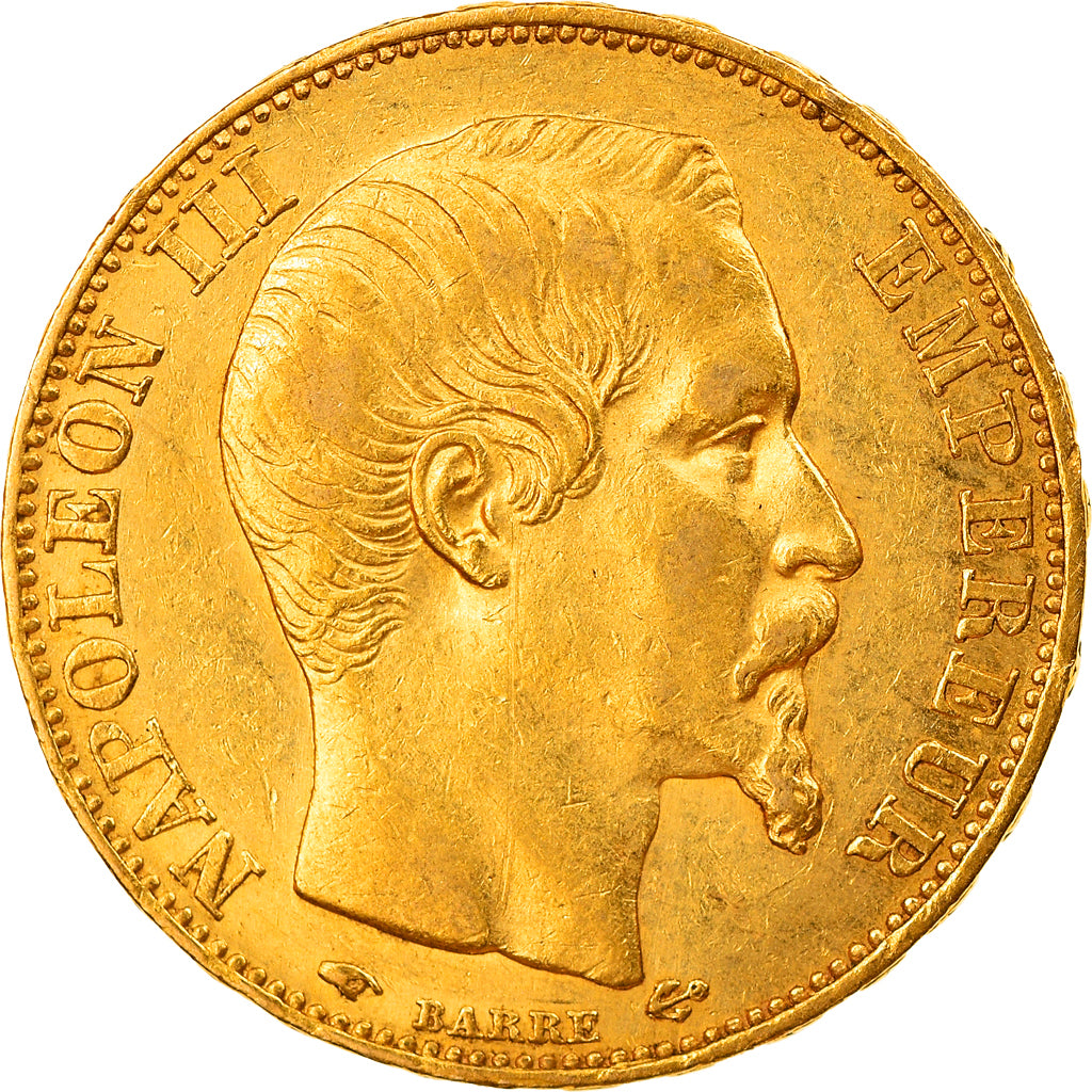Coin, France, Napoleon III, 20 Francs, 1856, Paris, AU(50-53), Gold, KM:781.1