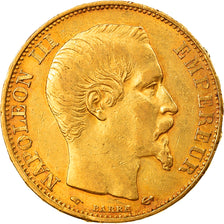 Munten, Frankrijk, Napoleon III, 20 Francs, 1860, Paris, ZF, Goud, KM:781.1