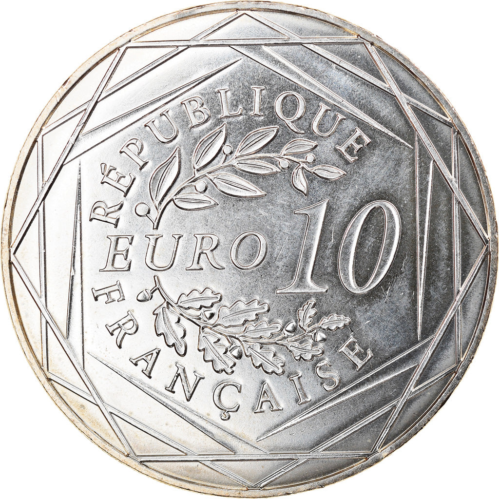 Frankrijk, 10 Euro, UEFA Euro 2016, 2016, Paris, UNC-, Zilver