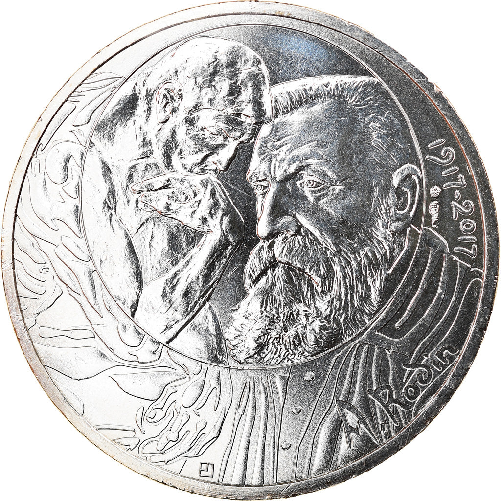 France, 10 Euro, A.RODIN, 2017, MS(63), Silver