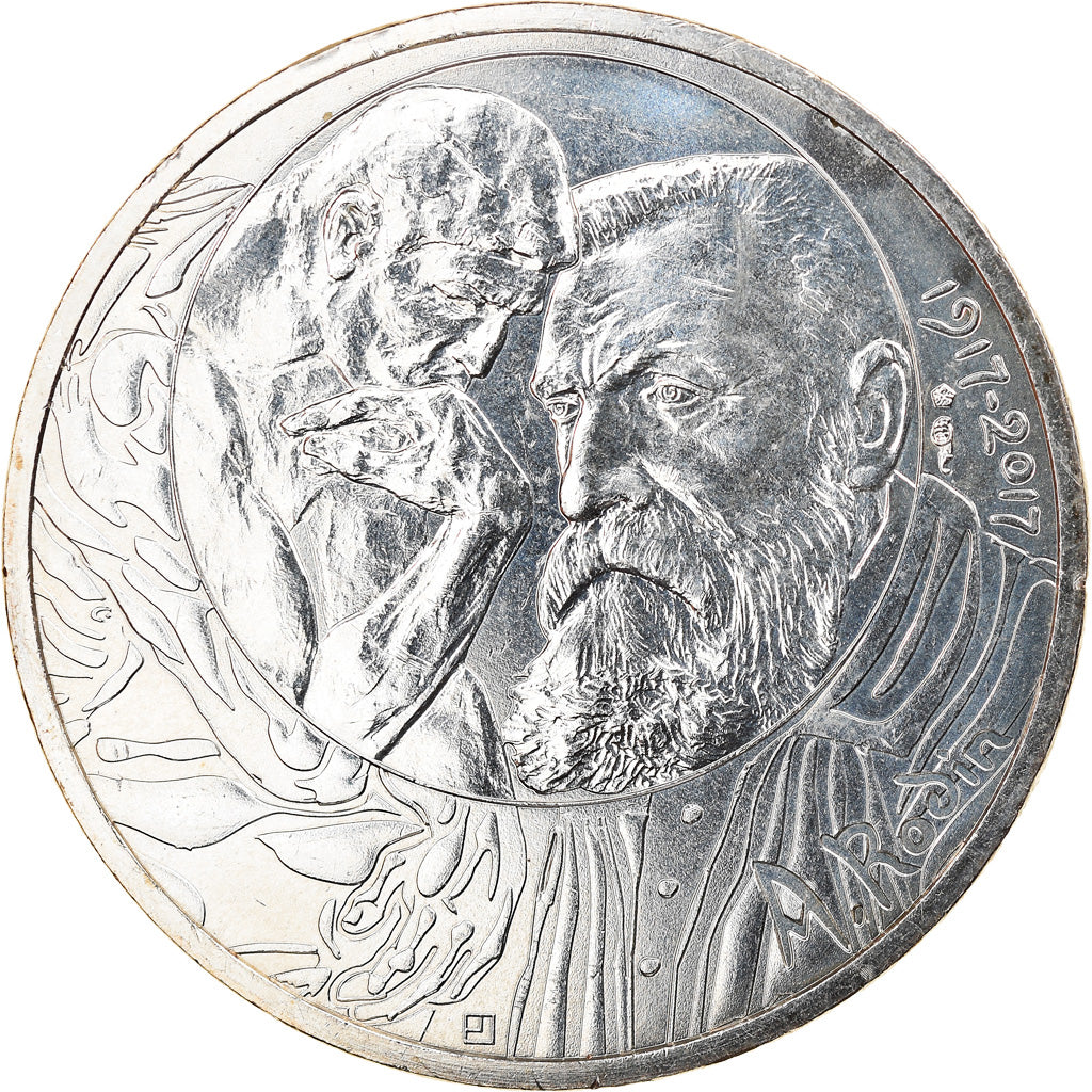 France, 10 Euro, A.RODIN, 2017, MS(63), Silver