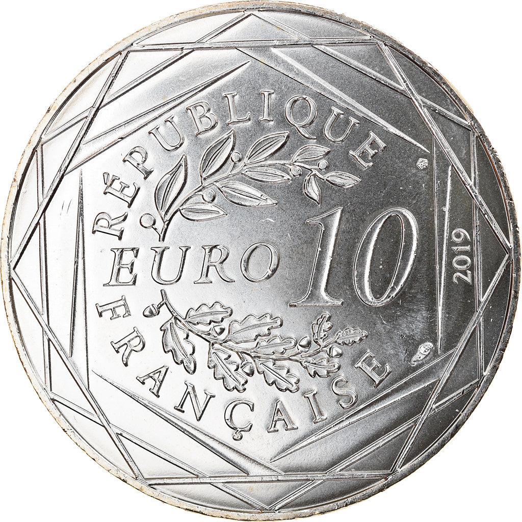 France, 10 Euro, PIECE D'HISTOIRE LOUIS XVI, 2019, MS(65-70), Silver