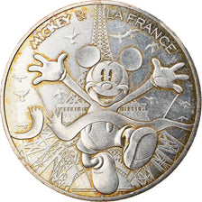 France, 10 Euro, Mickey aux pieds de la dame de fer, 2018, MS(65-70), Silver