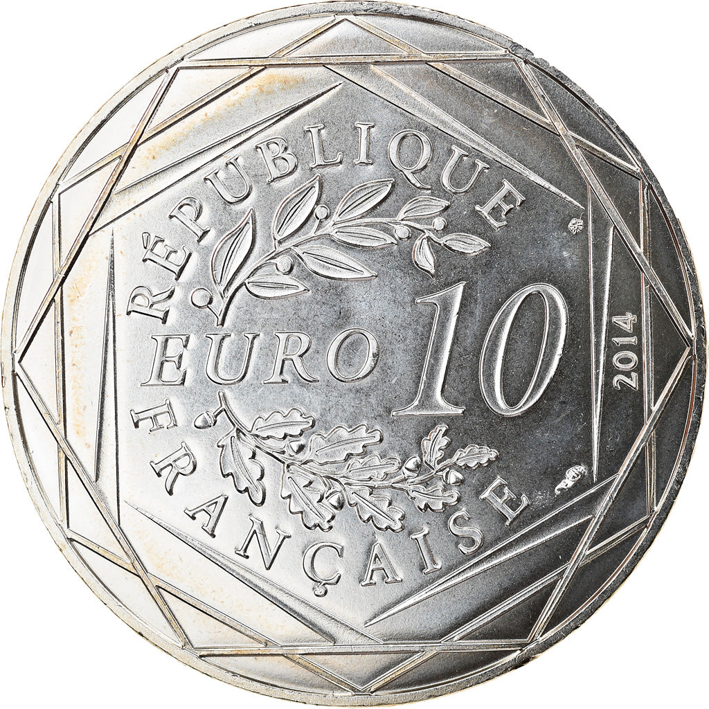 Frankrijk, 10 Euro, Fraternité Automne Sempé, 2014, FDC, Zilver, Gadoury:EU719