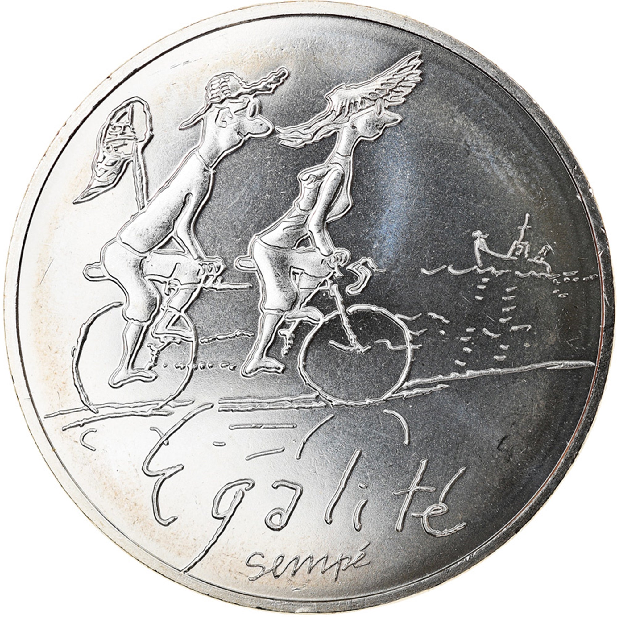 Frankrijk, 10 Euro, Egalité Eté Sempé, 2014, FDC, Zilver, Gadoury:EU718