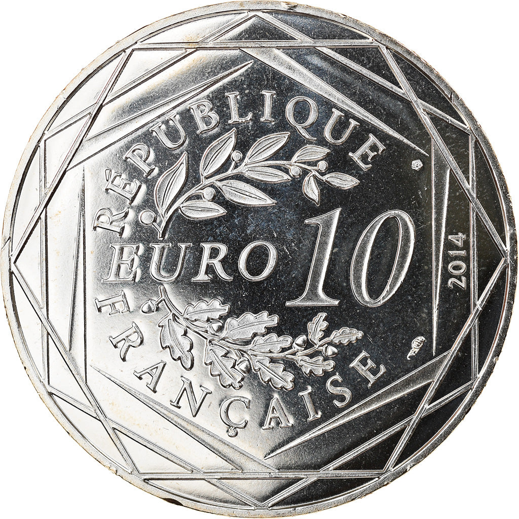 Francia, 10 Euro, Egalité Printemps Sempé, 2014, FDC, Plata, Gadoury:EU718