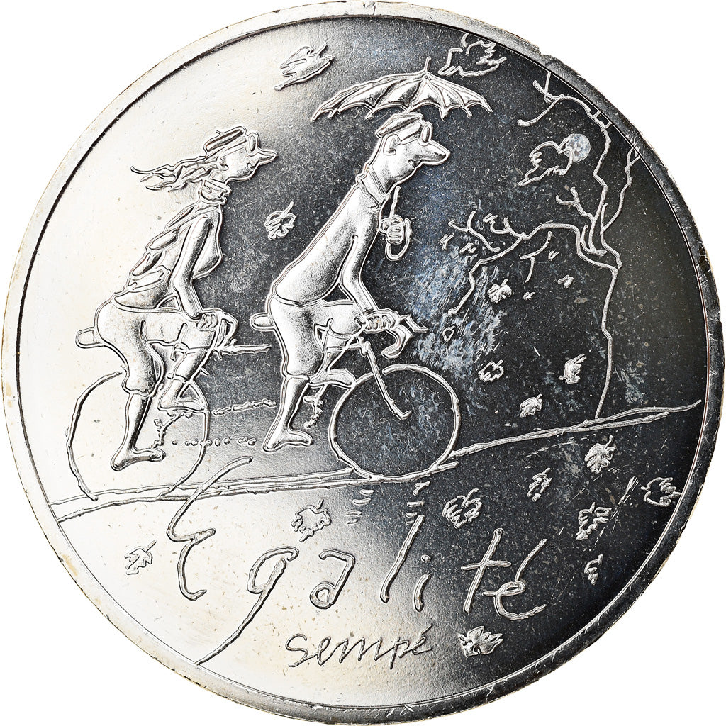 France, 10 Euro, Egalité Automne Sempé, 2014, MS(65-70), Silver, Gadoury:EU718