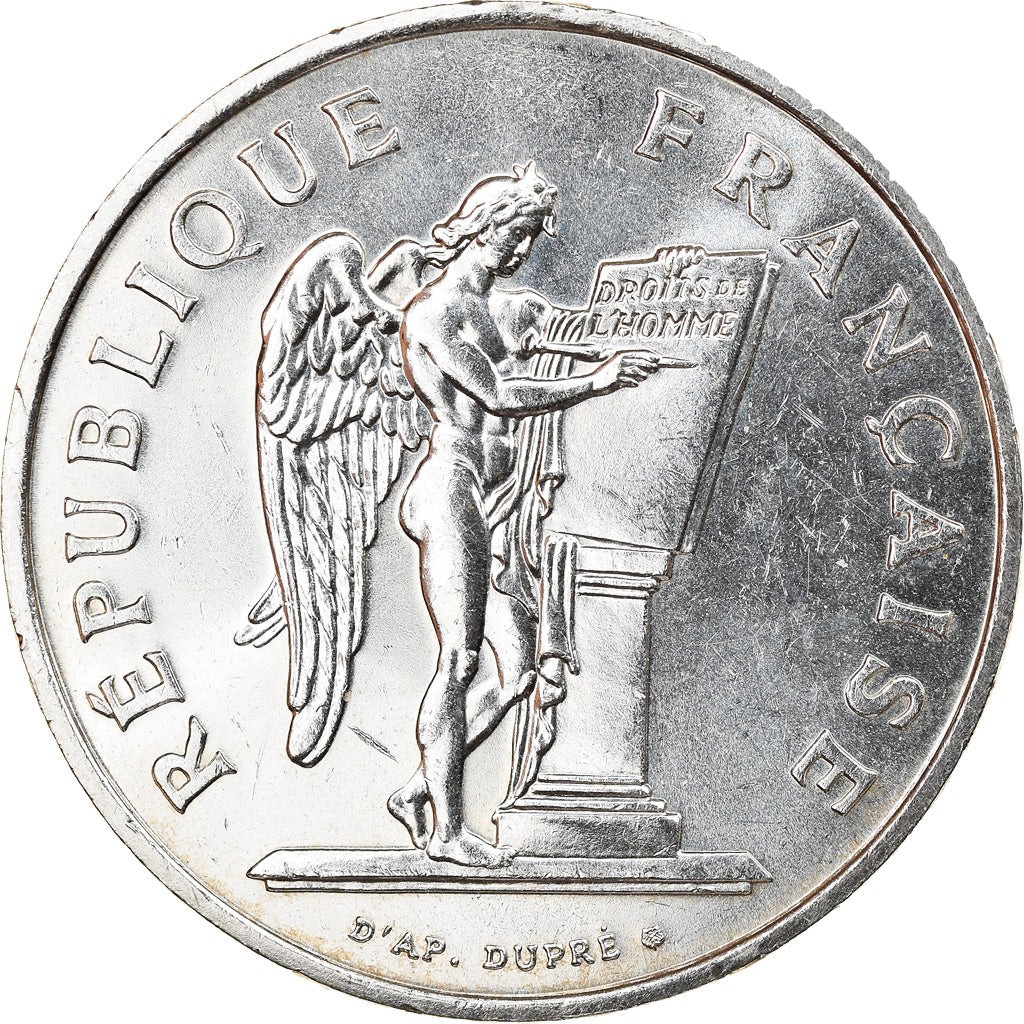Moneta, Francia, Droits de l'Homme, 100 Francs, 1989, SPL-, Argento, KM:970