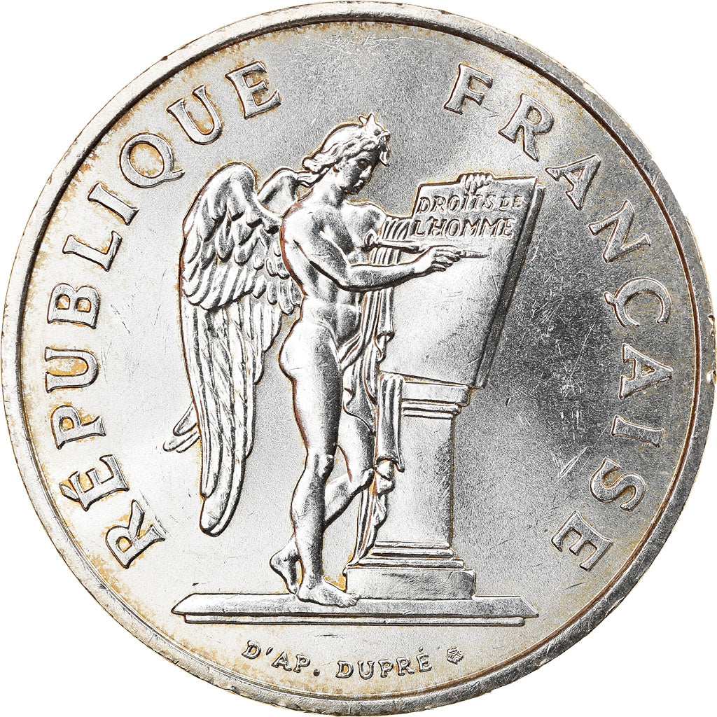 Münze, Frankreich, Droits de l'Homme, 100 Francs, 1989, VZ, Silber, KM:970