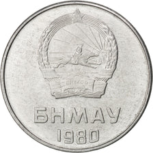 MONGOLIA, 5 Mongo, 1980, KM #29, MS(63), Aluminum, 23, 1.60