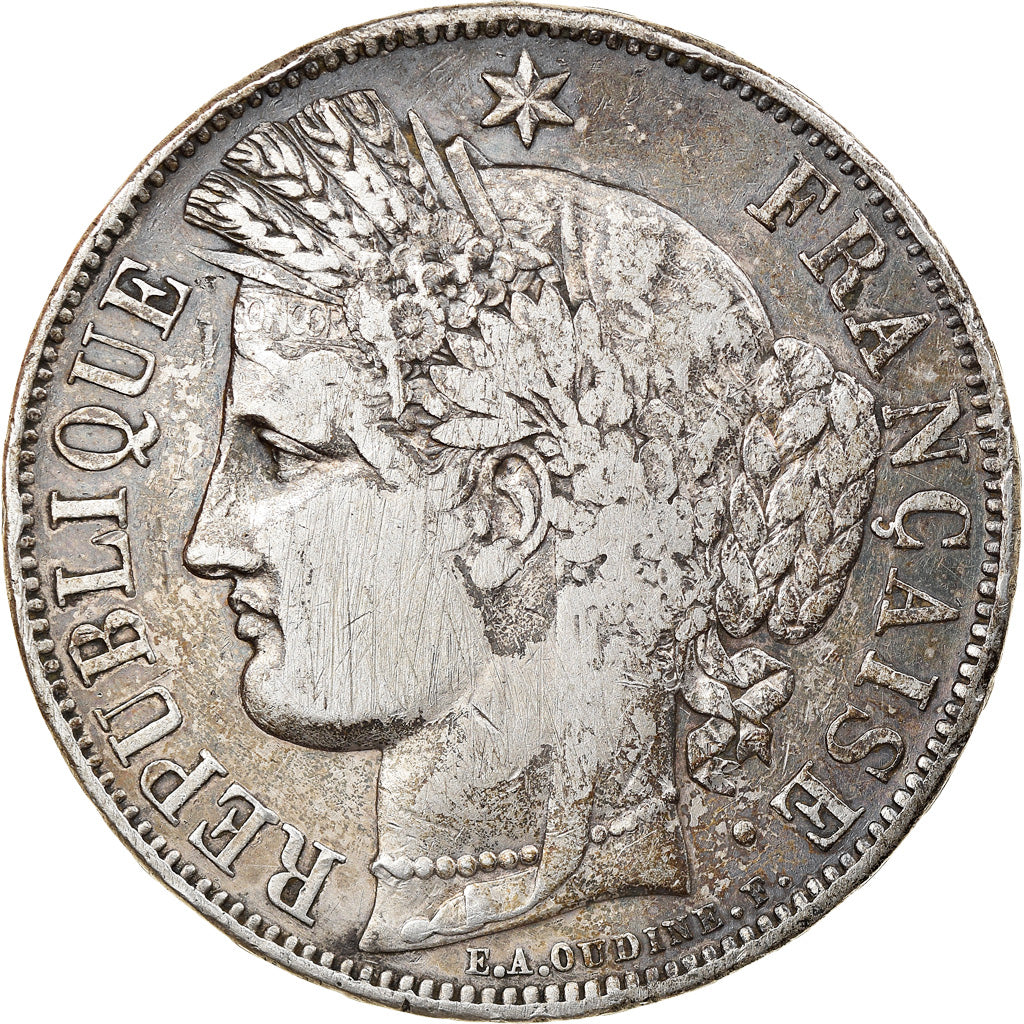 Coin, France, Cérès, 5 Francs, 1850, Paris, EF(40-45), Silver, KM:761.1