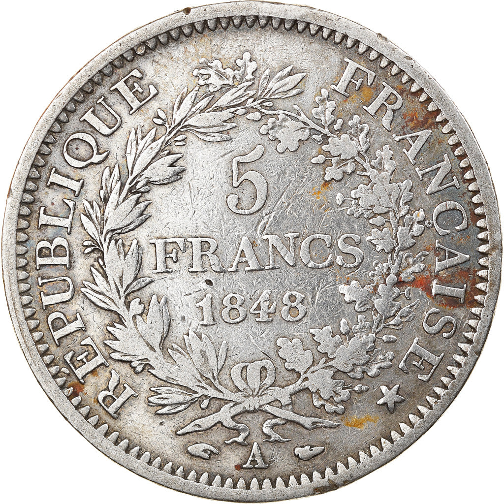 Monnaie, France, Hercule, 5 Francs, 1848, Paris, TB+, Argent, Gadoury:683