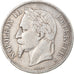 Moneda, Francia, Napoléon III, 5 Francs, 1867, Paris, BC+, Plata, KM:799.1