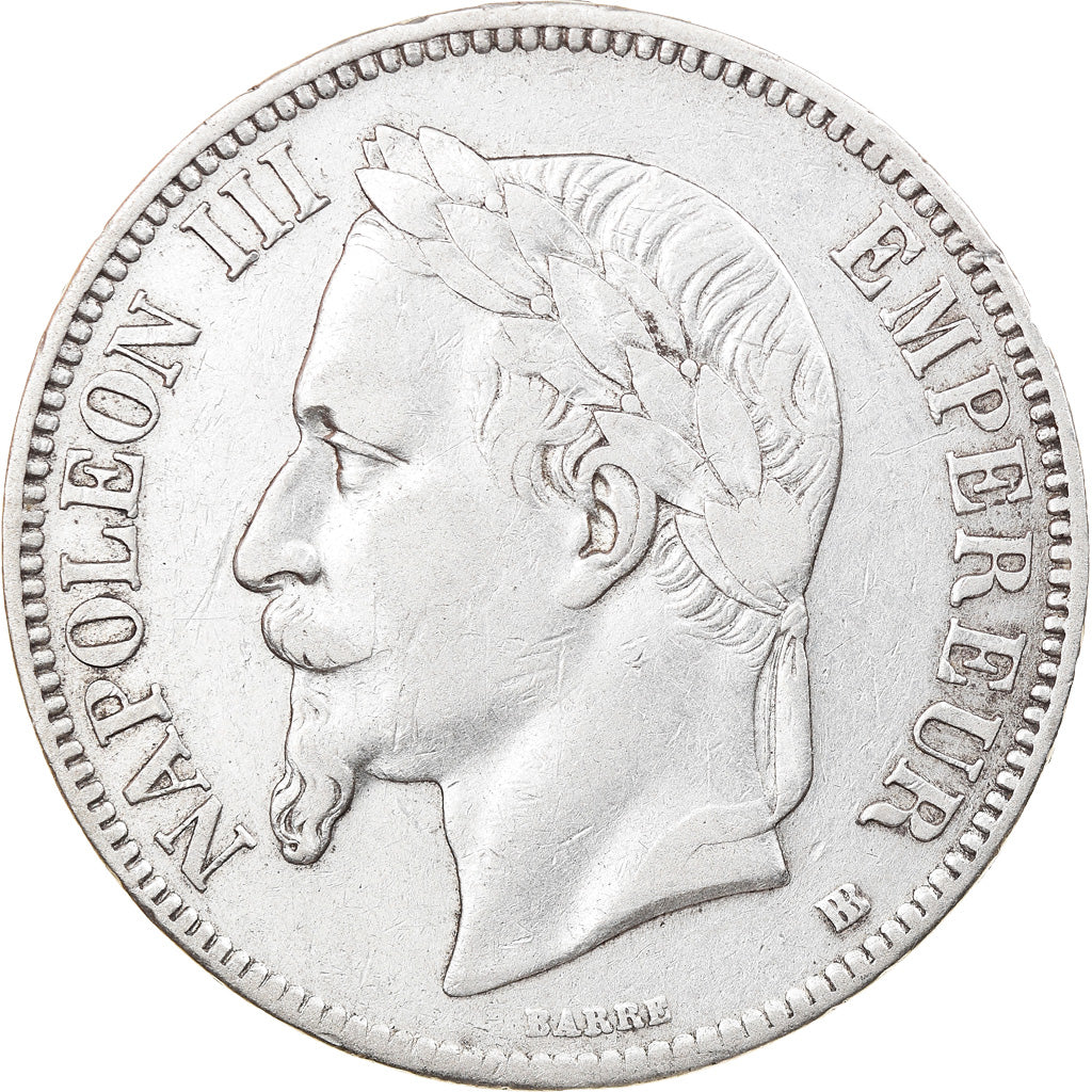 Coin, France, Napoléon III, 5 Francs, 1868, Strasbourg, EF(40-45), Silver