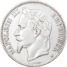 Coin, France, Napoléon III, 5 Francs, 1868, Strasbourg, EF(40-45), Silver