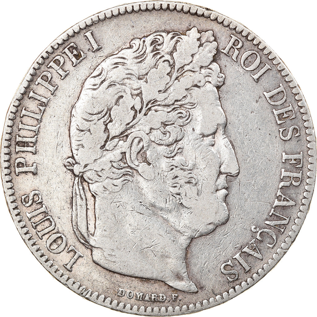 Coin, France, Louis-Philippe, 5 Francs, 1841, Rouen, VF(30-35), Silver