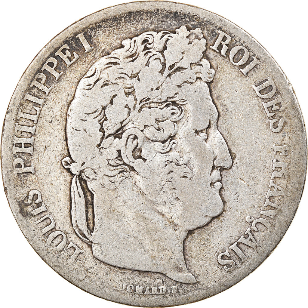 Coin, France, Louis-Philippe, 5 Francs, 1835, Strasbourg, VF(20-25), Silver
