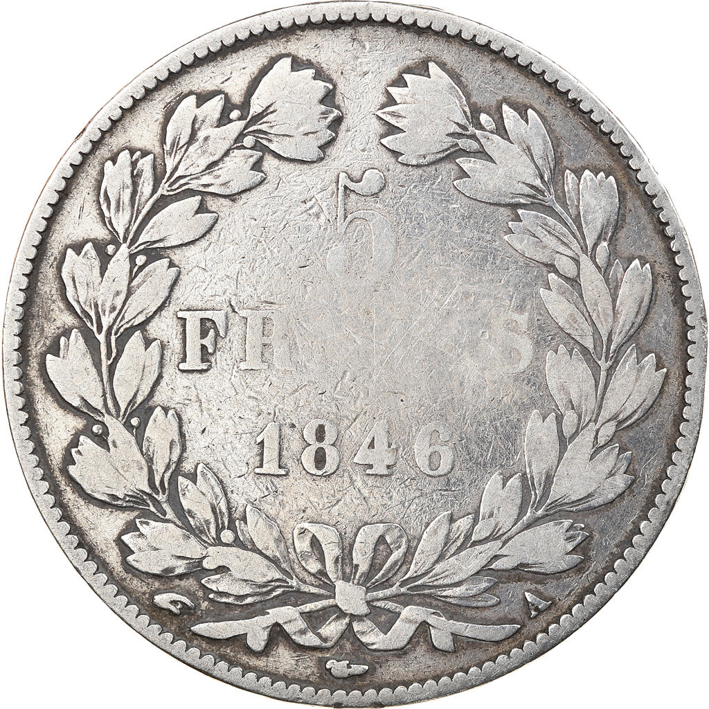 Coin, France, Louis-Philippe, 5 Francs, 1846, Paris, VF(20-25), Silver