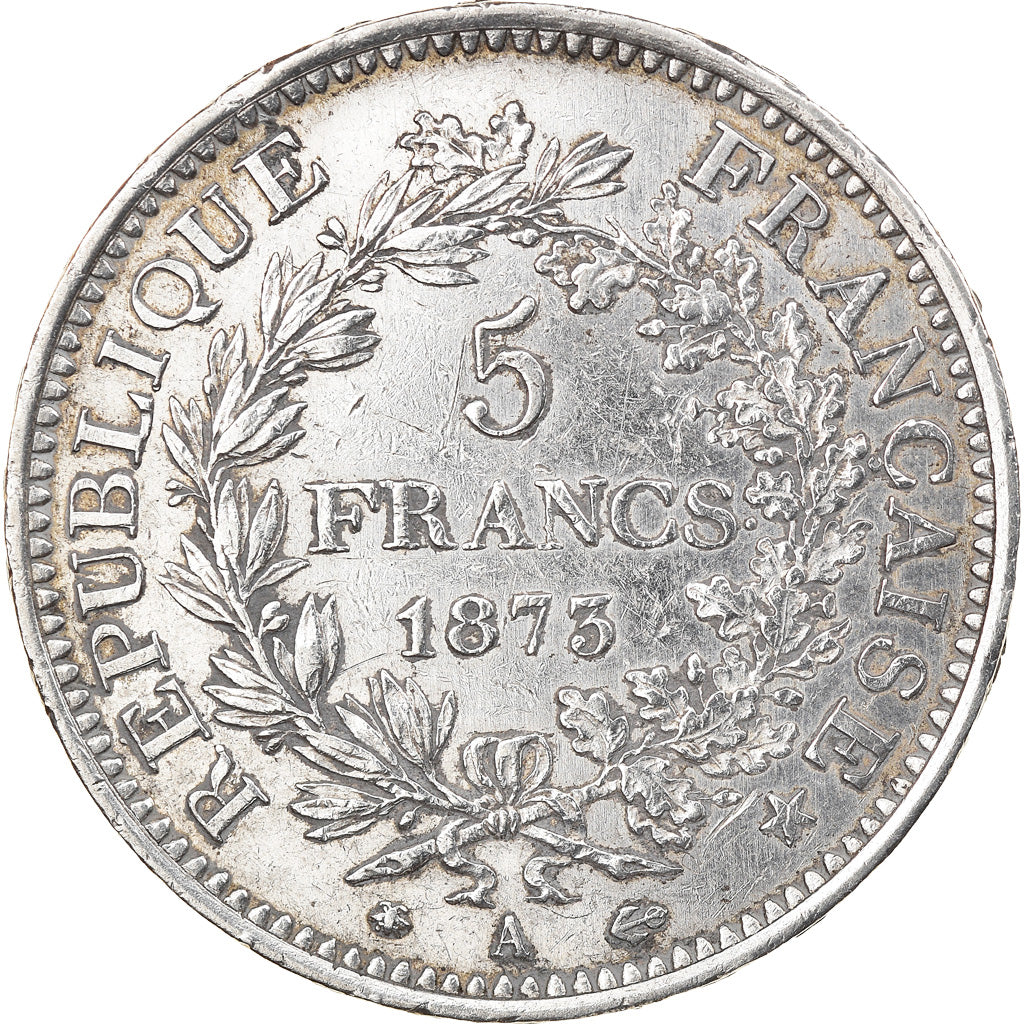 Coin, France, Hercule, 5 Francs, 1873, Paris, EF(40-45), Silver, KM:820.1