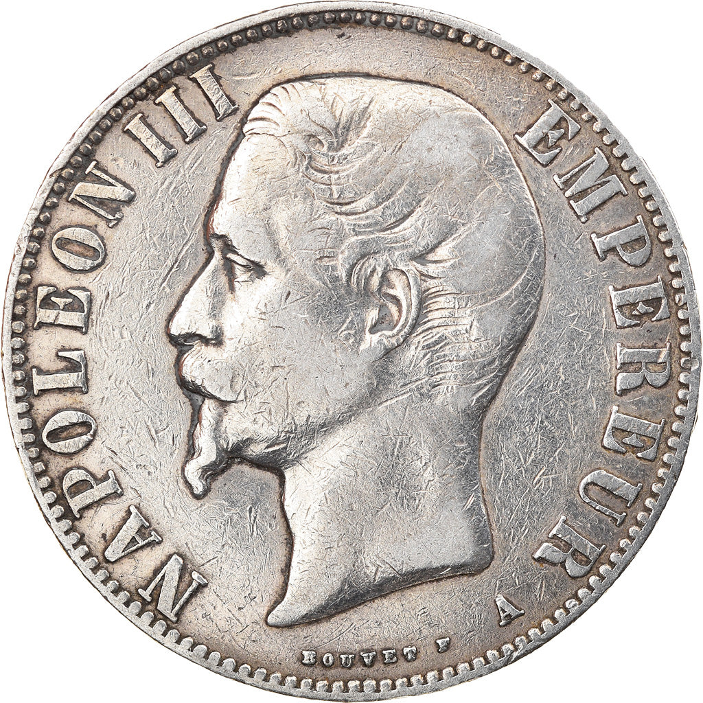 Coin, France, 5 Francs, 1855, Paris, VF(30-35), Silver, KM:782.1, Gadoury:734