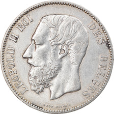 Coin, Belgium, Leopold II, 5 Francs, 5 Frank, 1875, EF(40-45), Silver, KM:24