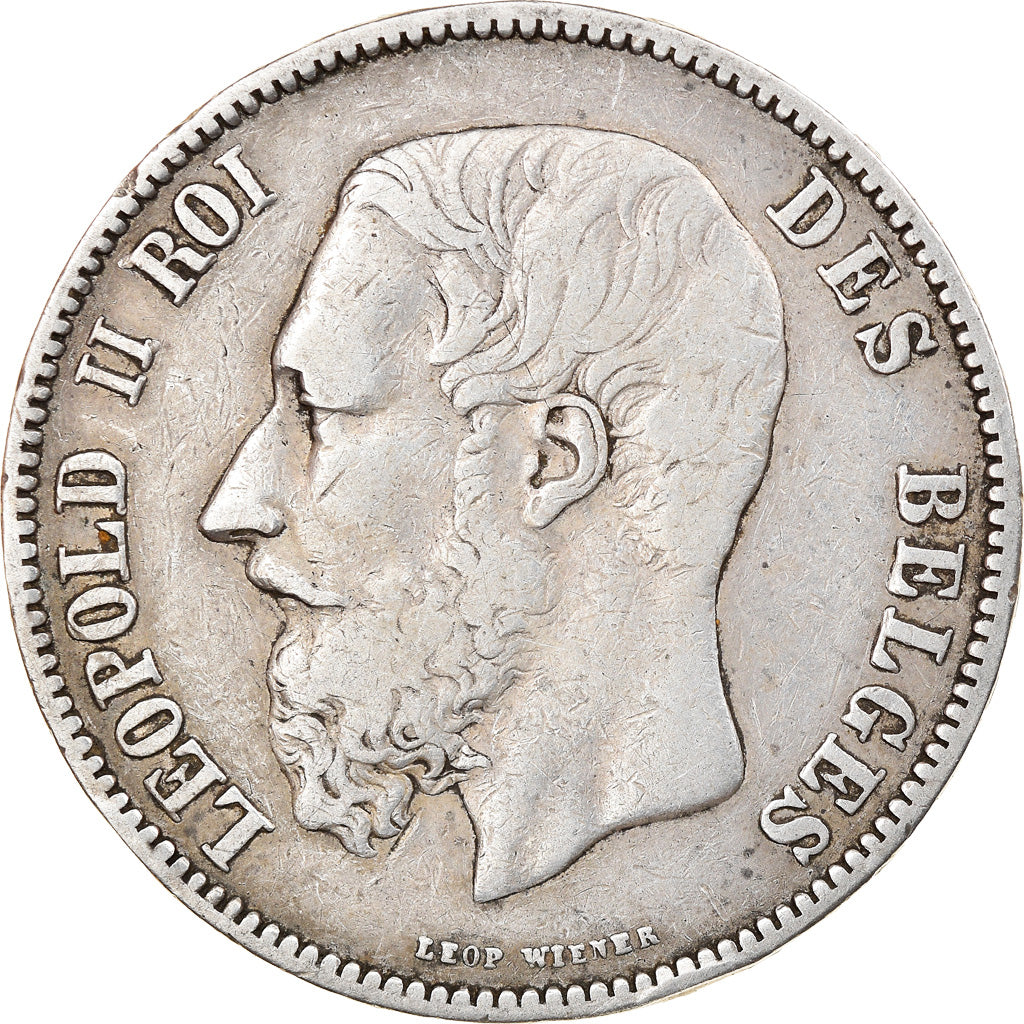 Monnaie, Belgique, Leopold II, 5 Francs, 5 Frank, 1874, TB+, Argent, KM:24