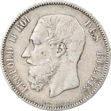 Coin, Belgium, Leopold II, 5 Francs, 5 Frank, 1870, VF(30-35), Silver, KM:24