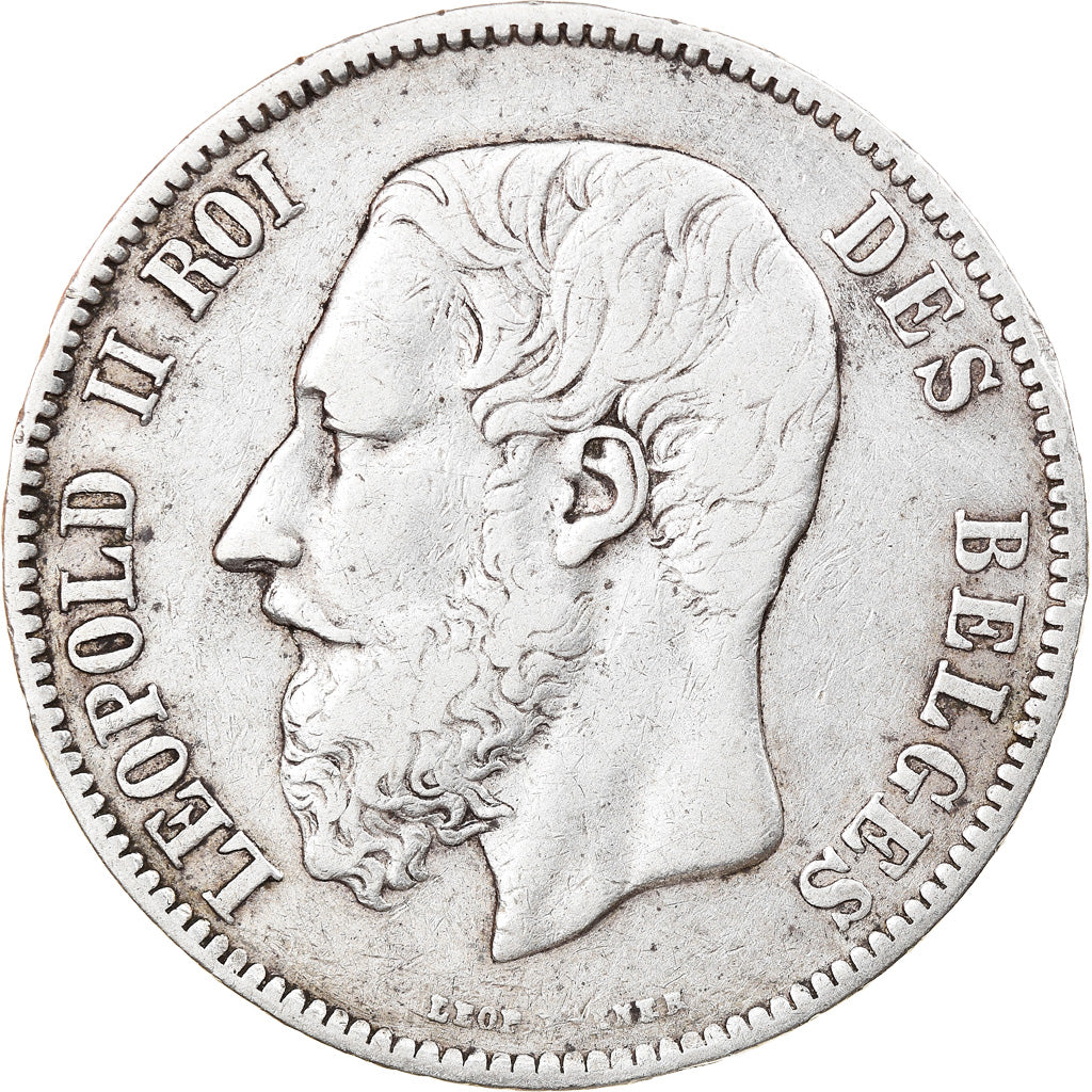 Coin, Belgium, Leopold II, 5 Francs, 5 Frank, 1870, VF(30-35), Silver, KM:24