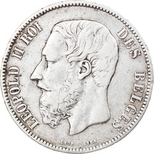 Coin, Belgium, Leopold II, 5 Francs, 5 Frank, 1870, VF(30-35), Silver, KM:24