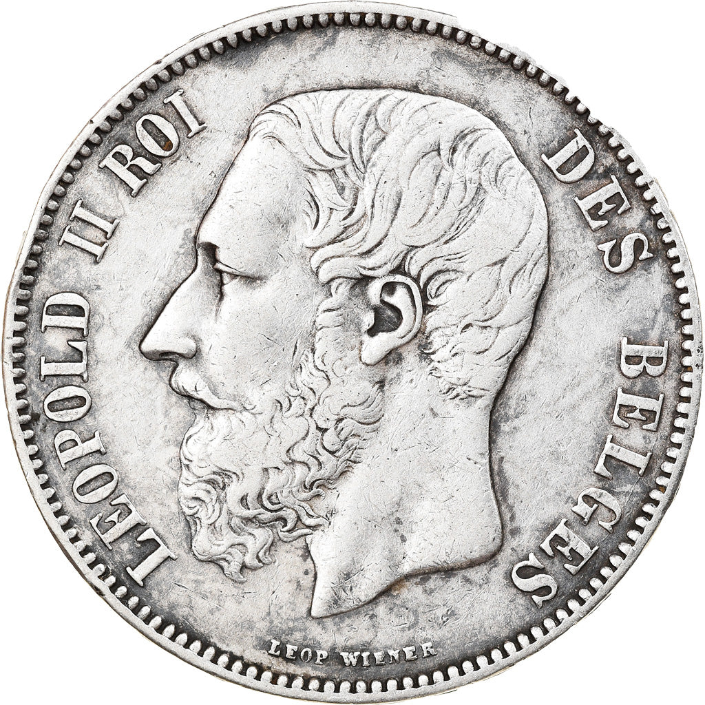 Coin, Belgium, Leopold II, 5 Francs, 5 Frank, 1870, VF(30-35), Silver, KM:24