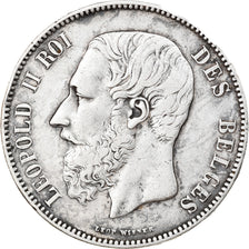 Coin, Belgium, Leopold II, 5 Francs, 5 Frank, 1870, VF(30-35), Silver, KM:24
