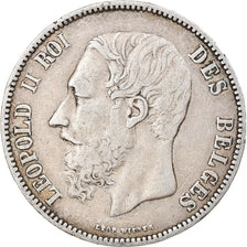 Coin, Belgium, Leopold II, 5 Francs, 5 Frank, 1868, VF(30-35), Silver, KM:24