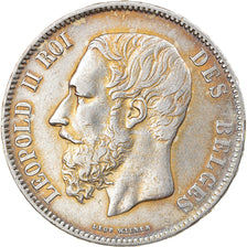 Coin, Belgium, Leopold II, 5 Francs, 5 Frank, 1869, EF(40-45), Silver, KM:24
