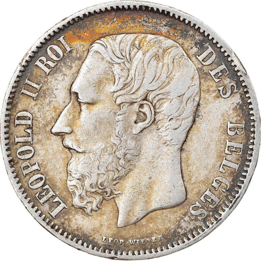 Monnaie, Belgique, Leopold II, 5 Francs, 5 Frank, 1869, TB+, Argent, KM:24