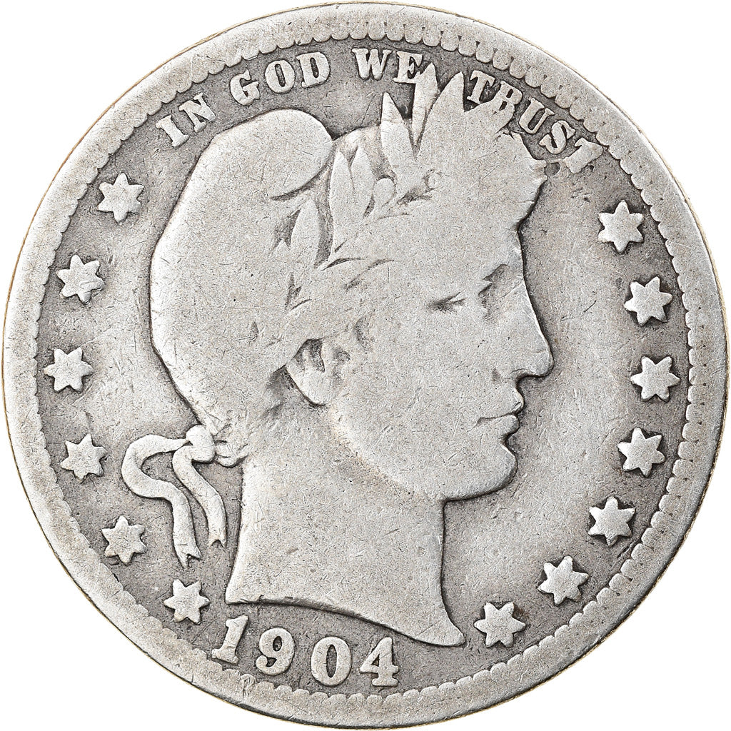 Coin, United States, Barber Quarter, 1904, Philadelphia, VF(30-35)