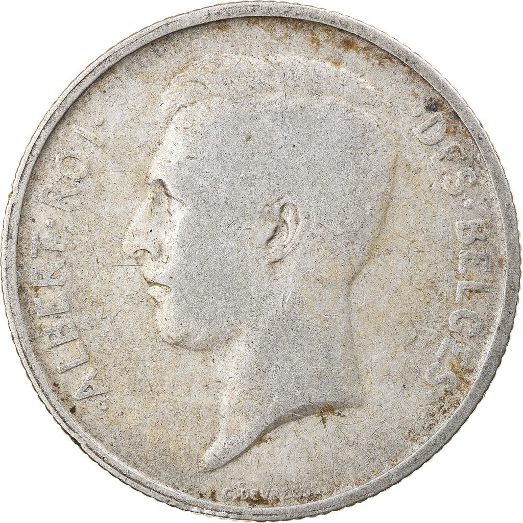 Coin, Belgium, Albert I, 2 Francs, 2 Frank, 1910, VF(20-25), Silver, KM:74
