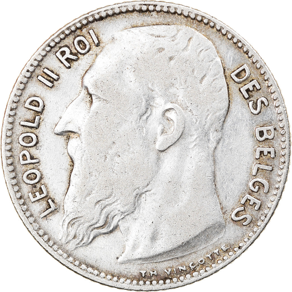 Coin, Belgium, Leopold II, Franc, 1909, VF(30-35), Silver, KM:56.1