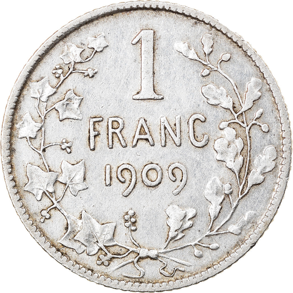 Coin, Belgium, Leopold II, Franc, 1909, VF(30-35), Silver, KM:56.1