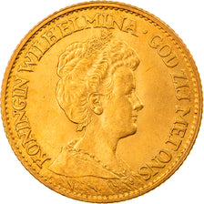 Moneta, Holandia, Wilhelmina I, 10 Gulden, 1912, AU(50-53), Złoto, KM:149