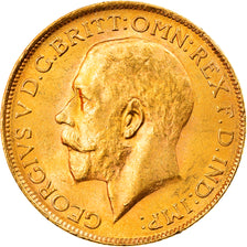 Moeda, África do Sul, George V, Sovereign, 1927, Pretoria, AU(55-58), Dourado