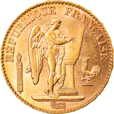 Munten, Frankrijk, Génie, 20 Francs, 1896, Paris, PR, Goud, KM:825