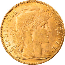 Moneta, Francia, Marianne, 10 Francs, 1911, Paris, BB+, Oro, KM:846