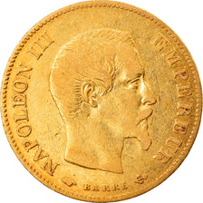 Moneda, Francia, Napoleon III, 10 Francs, 1859, Paris, MBC, Oro, KM:784.3