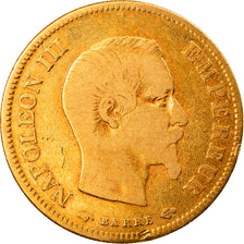 Münze, Frankreich, Napoleon III, 10 Francs, 1856, Paris, S+, Gold, KM:784.3
