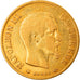 Moneda, Francia, Napoleon III, 10 Francs, 1859, Strasbourg, MBC, Oro, KM:784.2